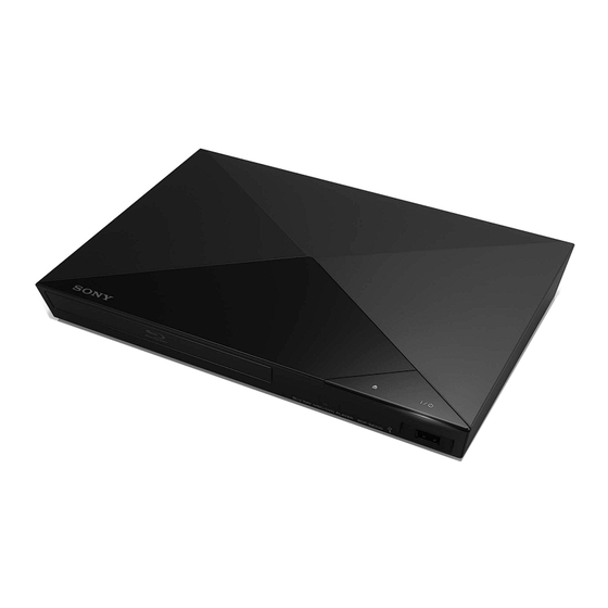 Sony BDP-S2200 Operating Instructions Manual