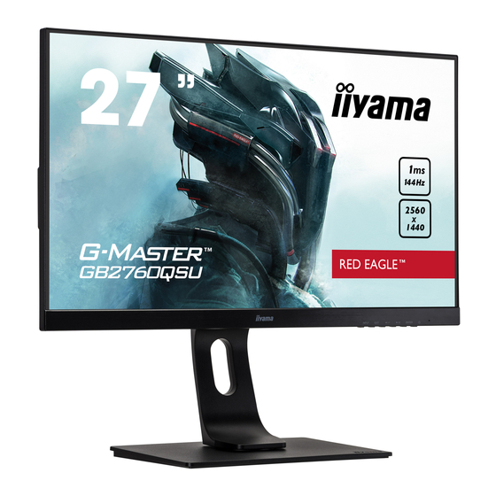Liyama G-Master GB2760QSU Gaming Monitor Manuals