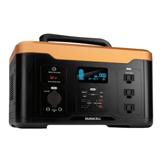 Duracell POWER 1000 Portable Station Manuals