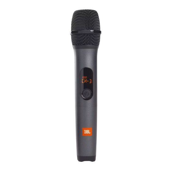 Harman JBL WIRELESS MICROPHONE SET Quick Start Manual