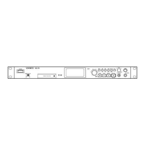 Tascam SS-R1 Owner's Manual