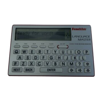 Franklin Language Master LM-2015 User Manual