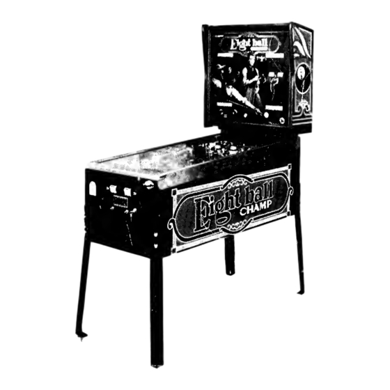 Bally MIDWAY Eight ball CHAMP Parts And Operating Manual