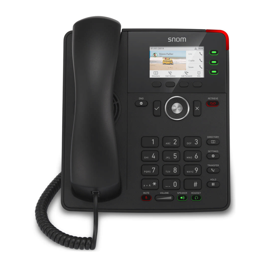 Snom D717 How to Transfer a Call Manual