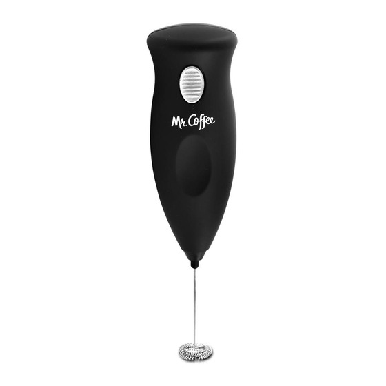 Mr. Coffee Milk Frother User Manual
