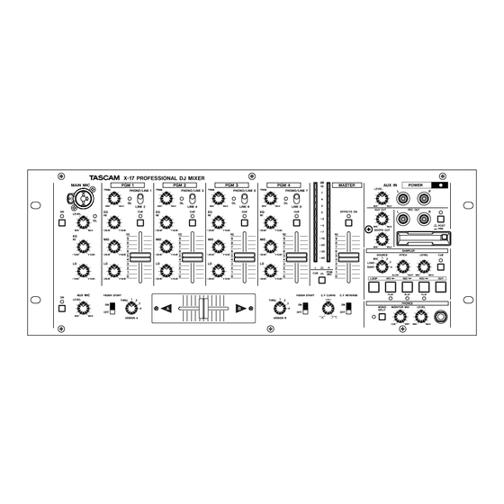 Tascam X-17 Owner's Manual