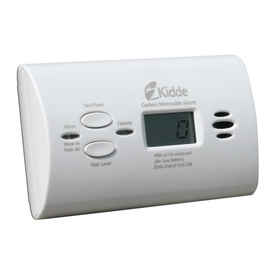 Kidde KNCOBBLPM, KNCOPPBLPM Carbon Monoxide Alarm Manual