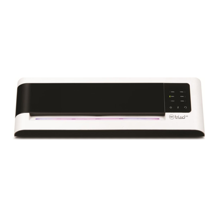 GBC TRIAD A3, TRIAD A4 A3 & A4 Laminator Manual ManualsLib