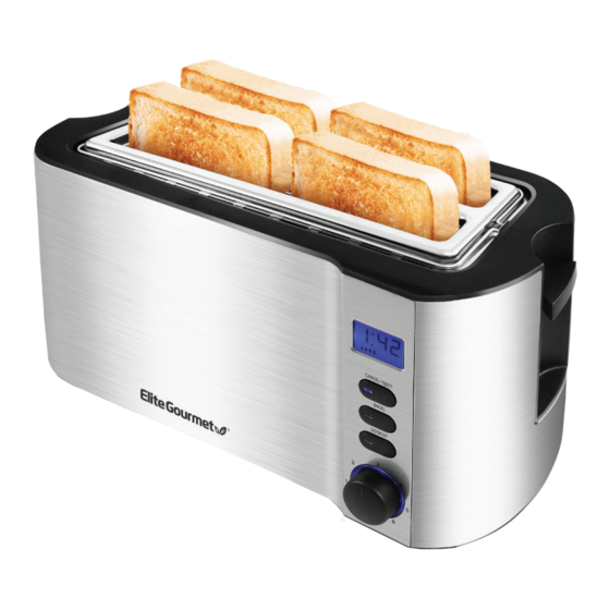 Elite Gourmet ECT4400/ECT4400B 4Slice Long Slot Toaster Manual