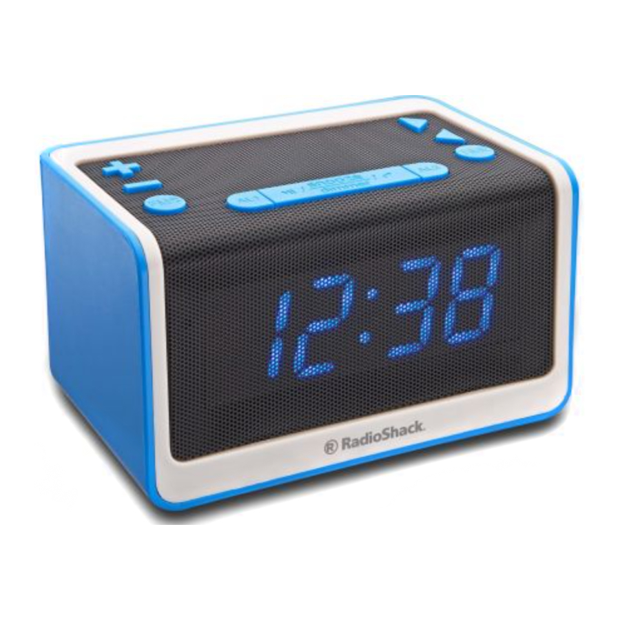 Radio Shack 1201682 Radio Alarm Clock With Bluetooth Speaker Manual