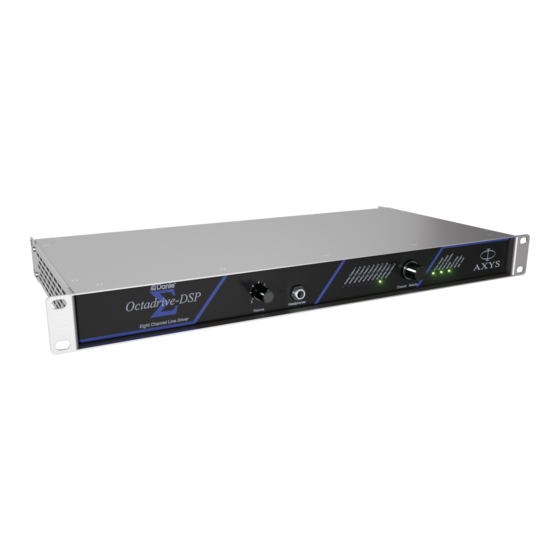 Harman AXYS Dante OCTADRIVE DSP-DN Installation And User Manual