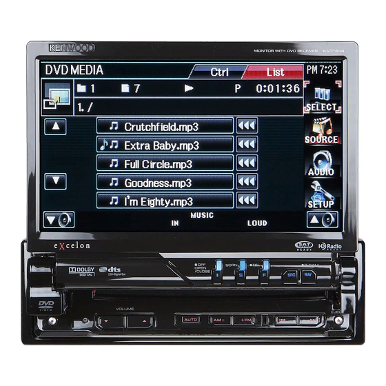Kenwood KVT-614 Instruction Manual