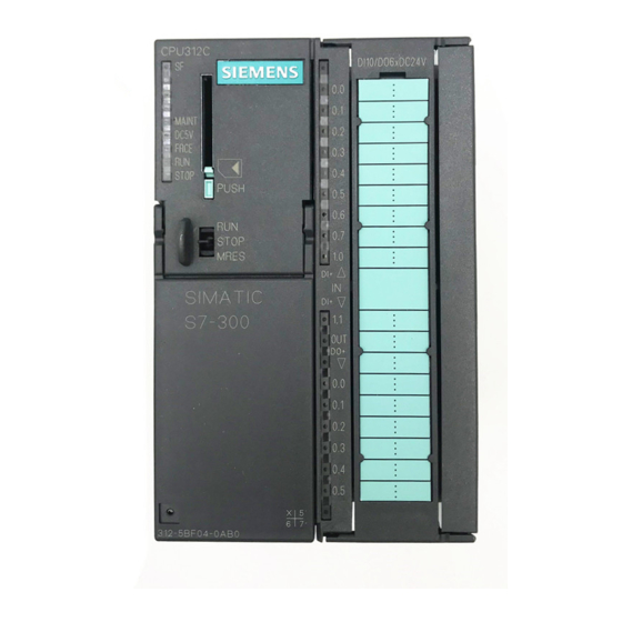 Siemens CPU 319-3 PN/DP Technical Data Manual