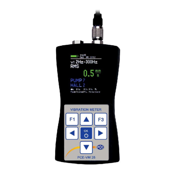 PCE Instruments PCE-VM 25 User Manual