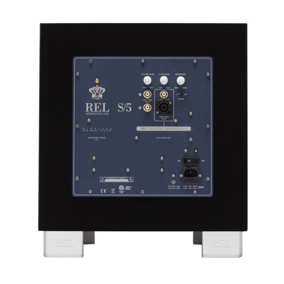 REL Acoustics S/2 Operating Instructions Manual