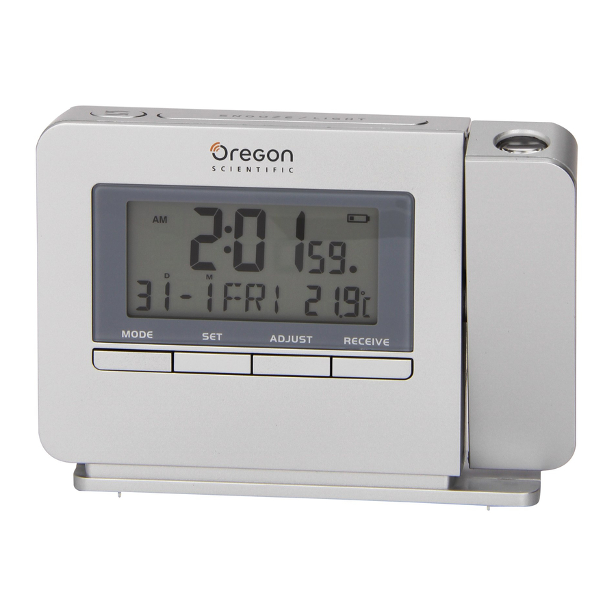 Oregon Scientific TW223 RadioControlled Projection Clock Manual