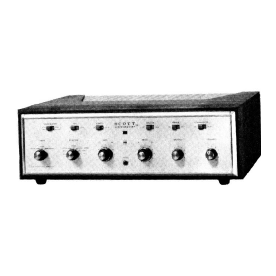 Scott Stereo Amplifier Operating Manual