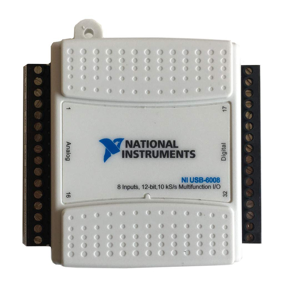 National Instruments 6008 User Manual And Specifications