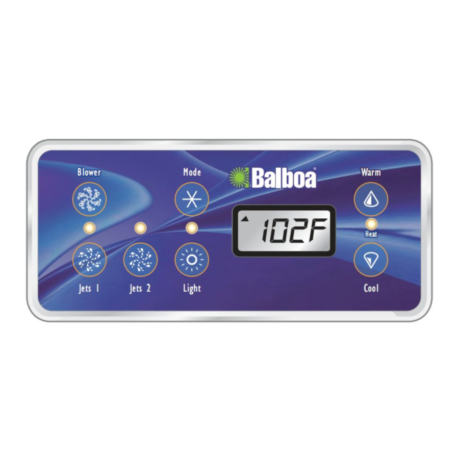 Balboa EL Series, GL Series, ML551, ML554 Hot Tub Quick Reference
