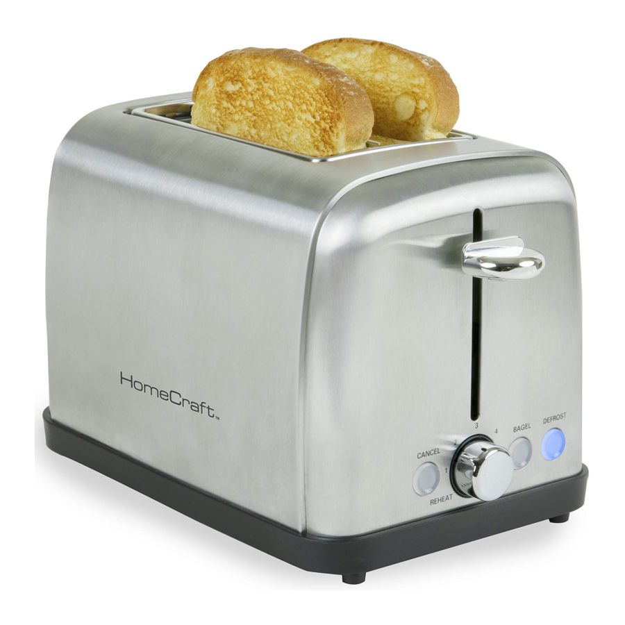 Nostalgia HomeCraft HCTST2SS Stainless Steel 2Slice Toaster Manual