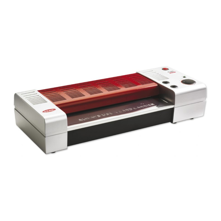 Peak PE332 A3 Pouch Laminating System Manual ManualsLib