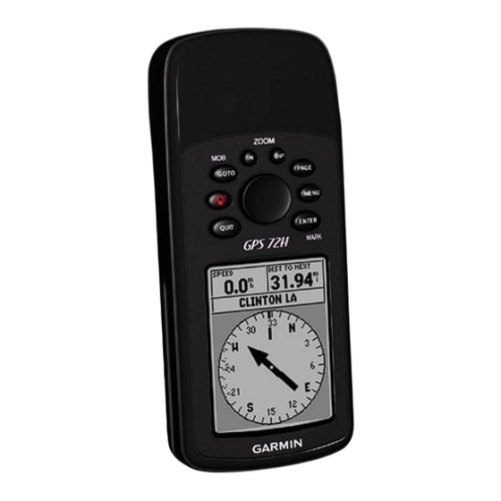 Garmin GPSMAP 72H Quick Start Manual