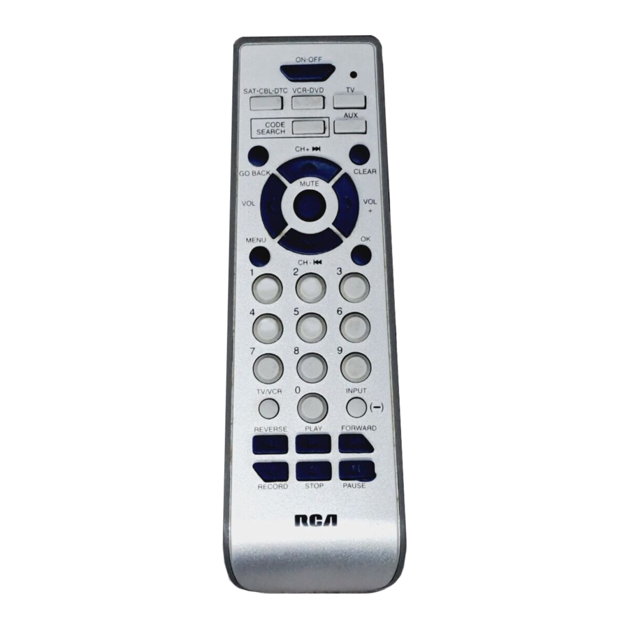 RCA CRCU4601WM 4 In 1 Universal Remote Control Manual ManualsLib