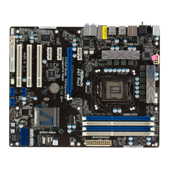 ASROCK P67 PRO3 User Manual