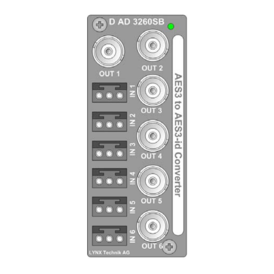 Lynx D AD 3260 BS Reference Manual
