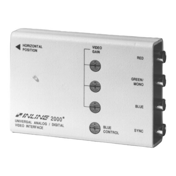 Inline Universal Video Interface Series IN2000 Operation Manual