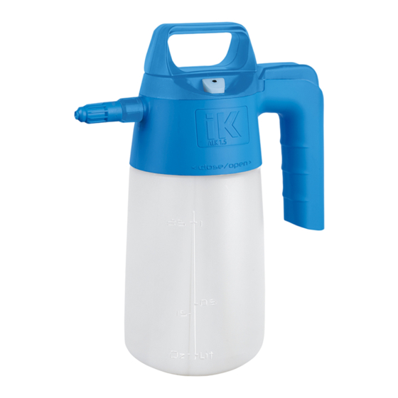 User Manuals: Goizper Group IK ALK 1.5 Sprayer