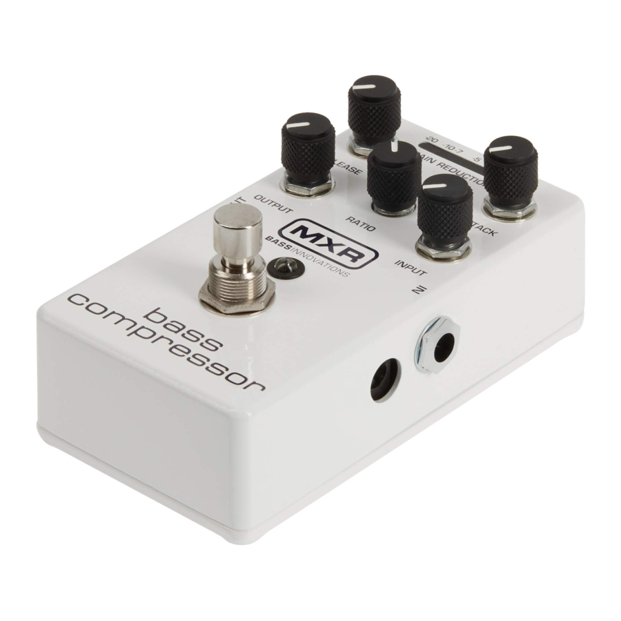 Mxr M87 Bass Compressor Manual ManualsLib