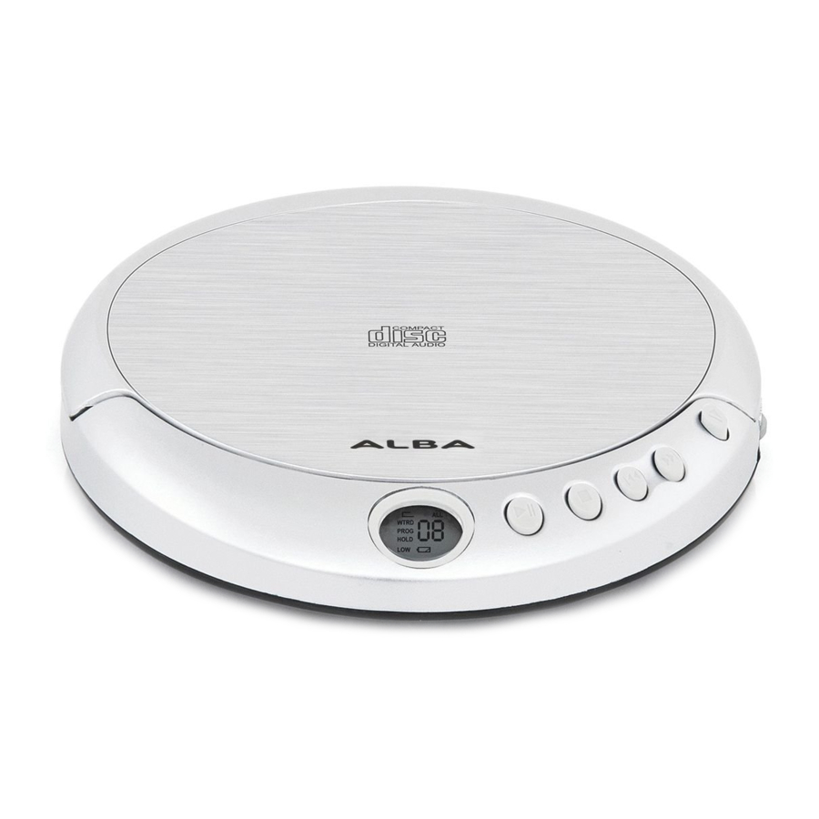 Alba CCD431 Personal CD Player Manual ManualsLib