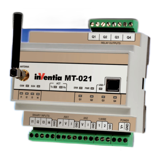 INVENTIA MT-021 User Manual