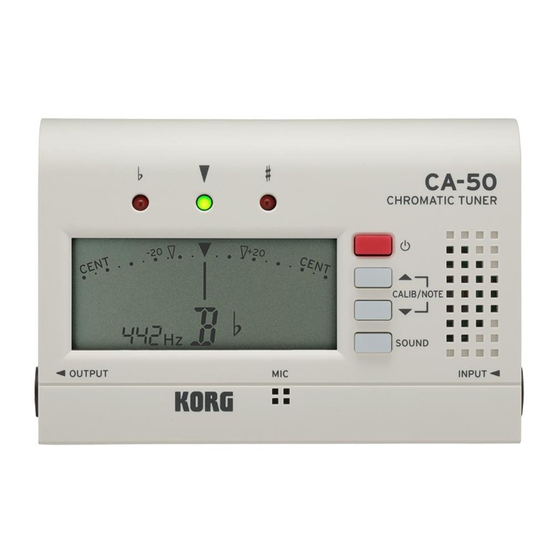 Korg CA-50 Owner's Manual