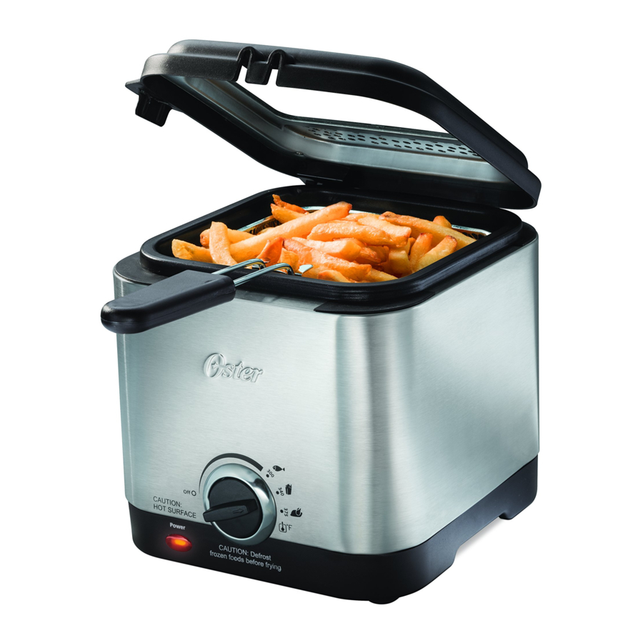 Oster CKSTDF102SS 1.5L Compact Stainless Deep Fryer Manual ManualsLib