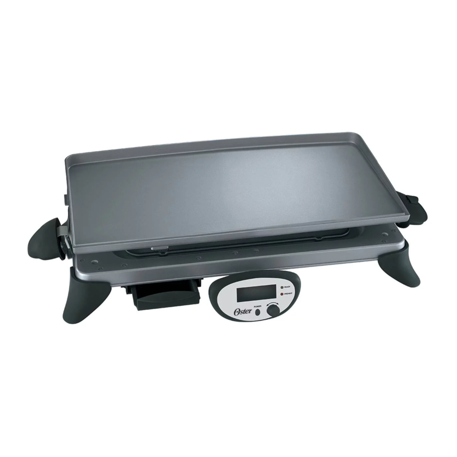 Oster CKSTGRRD25 Electric Removable Griddle Manual ManualsLib