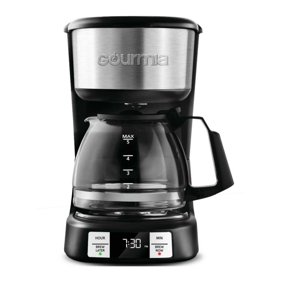 Gourmia GCM3518 5Cup Programmable Coffee Maker Manual ManualsLib