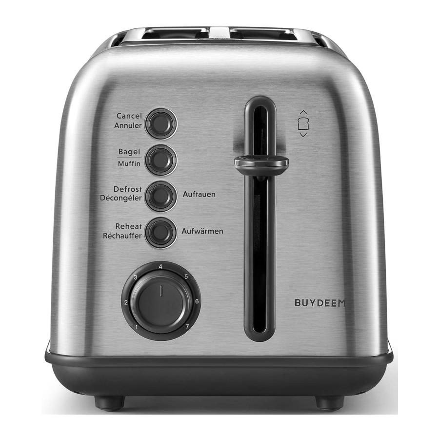 Buydeem DT620 2Slice Metal Toaster Manual ManualsLib