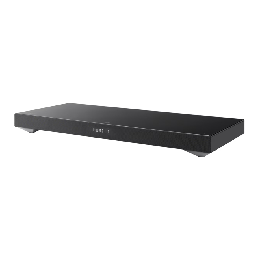 Sony HT-XT1 - Home Theatre System Manual