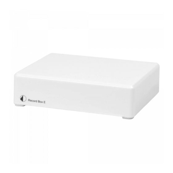 Box-Design Pro-Ject Optical Box E Instructions For Use