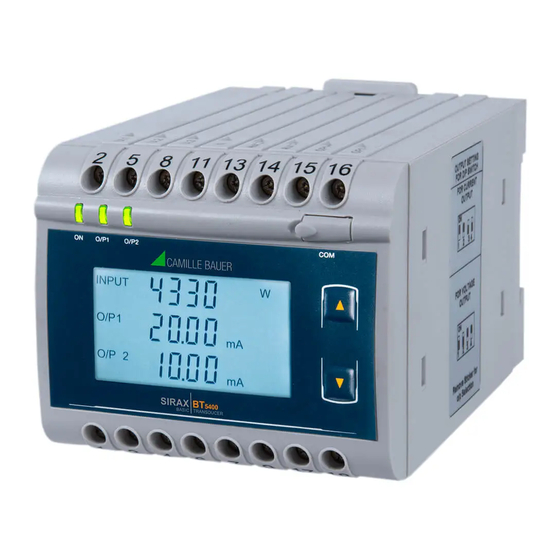 Camille Bauer SIRAX BT5400 Manuals