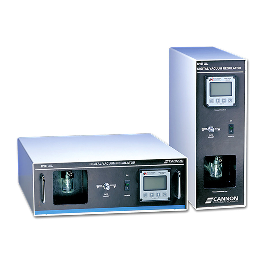 Cannon DVR Series Instruction & Operation Manual