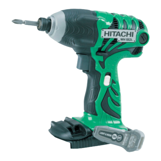 HITACHI KOKI WH 18DL HANDLING INSTRUCTIONS MANUAL Pdf Download | ManualsLib