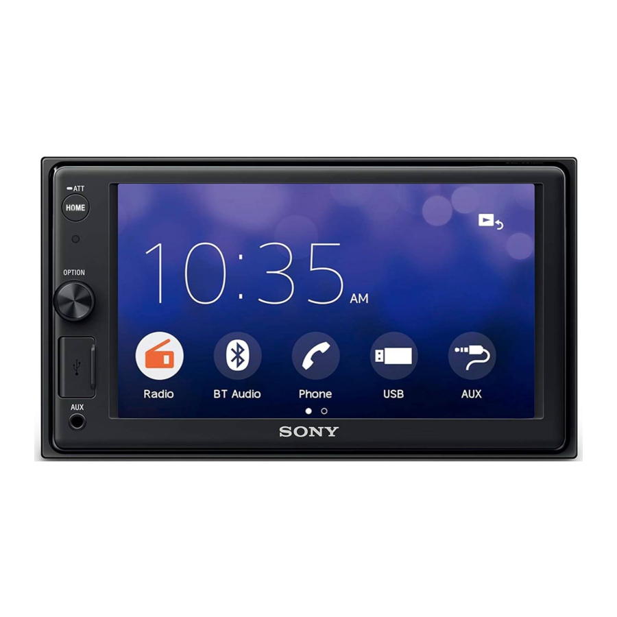Sony XAV-1500 Manual