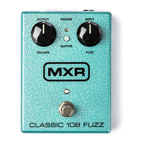 mxr M173 Classic 108 Fuzz Specifications