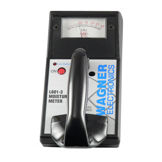 WAGNER L601-3 Moisture Meter Manuals