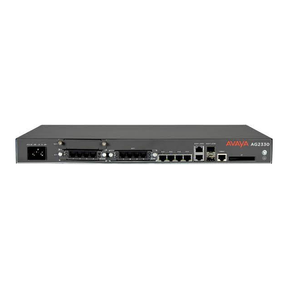 Avaya AG2330 Installation Instruction