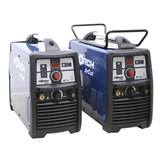 Forch ArCut AC 71 Manual