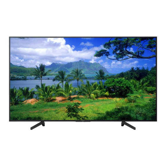 Sony BRAVIA KD-55XG7005 Setup Manual